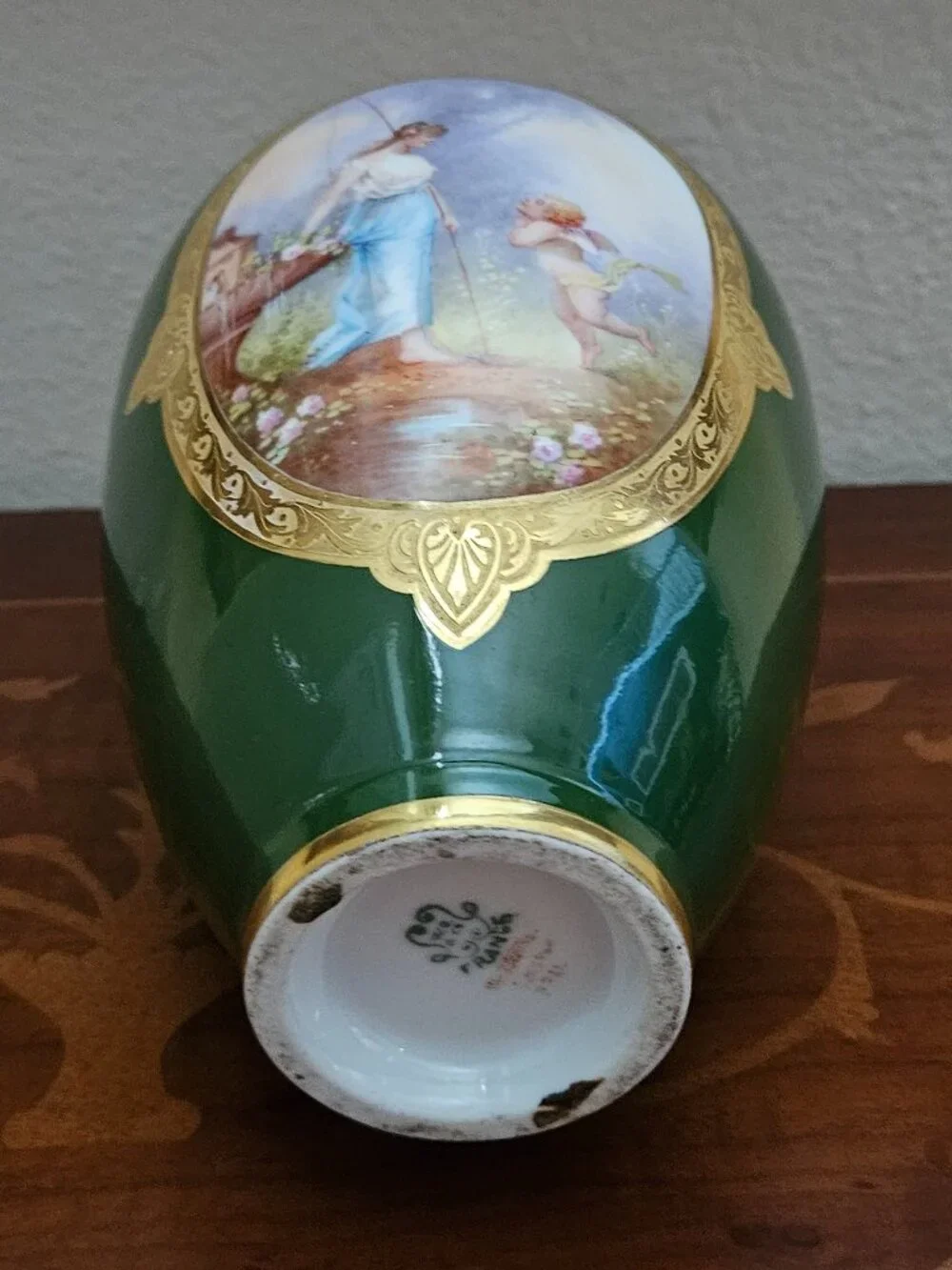 RARE ANTIQUE W.G. & Co William Guerin Limoges FRENCH PORCELAIN HANDPAINTED Vase